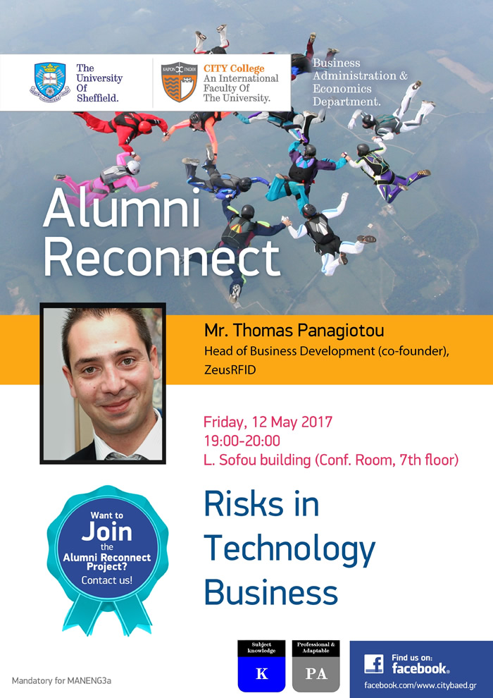 Alumni Reconnect talk by Mr Thomas Panagiotou