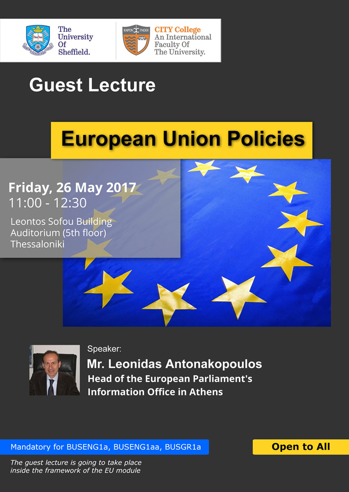 Guest Lecture on European Union Policies