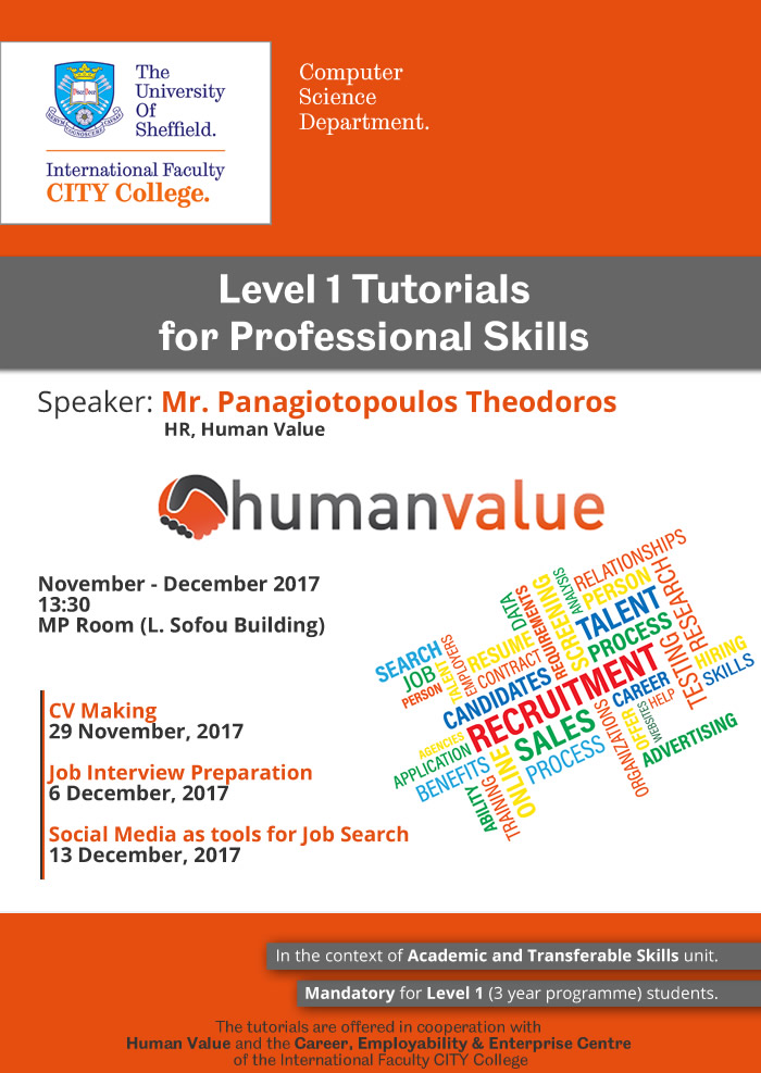 Tutorials for Professional Skills by Human Value