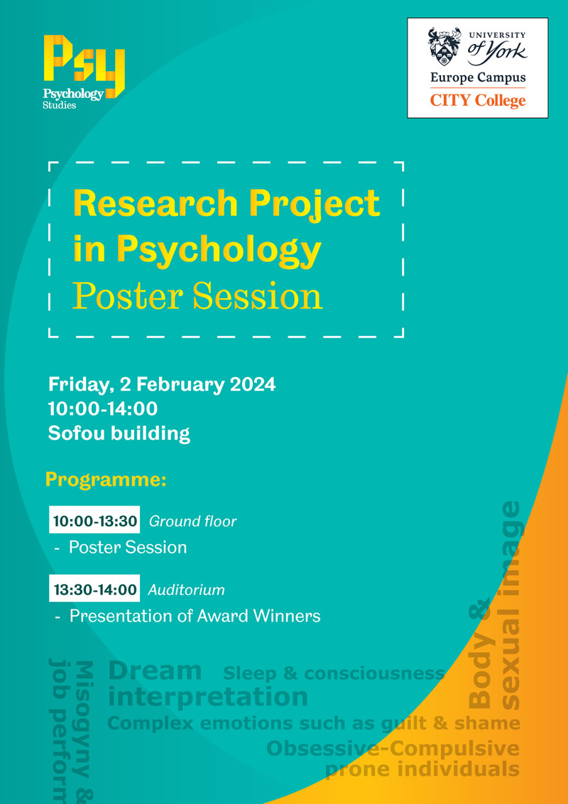 Research Project in Psychology Poster Session