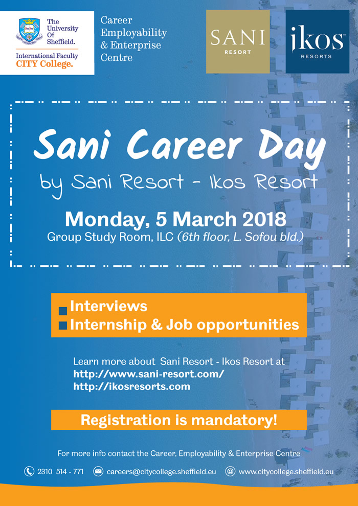 Sani Career Day at the International Faculty CITY College
