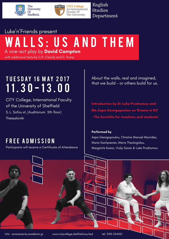 Walls: Us and Them, A one-act play by David Campton