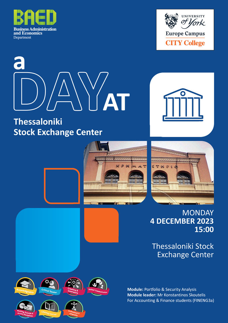 Company visit at Thessaloniki Stock Exchange Center by our Business Students
