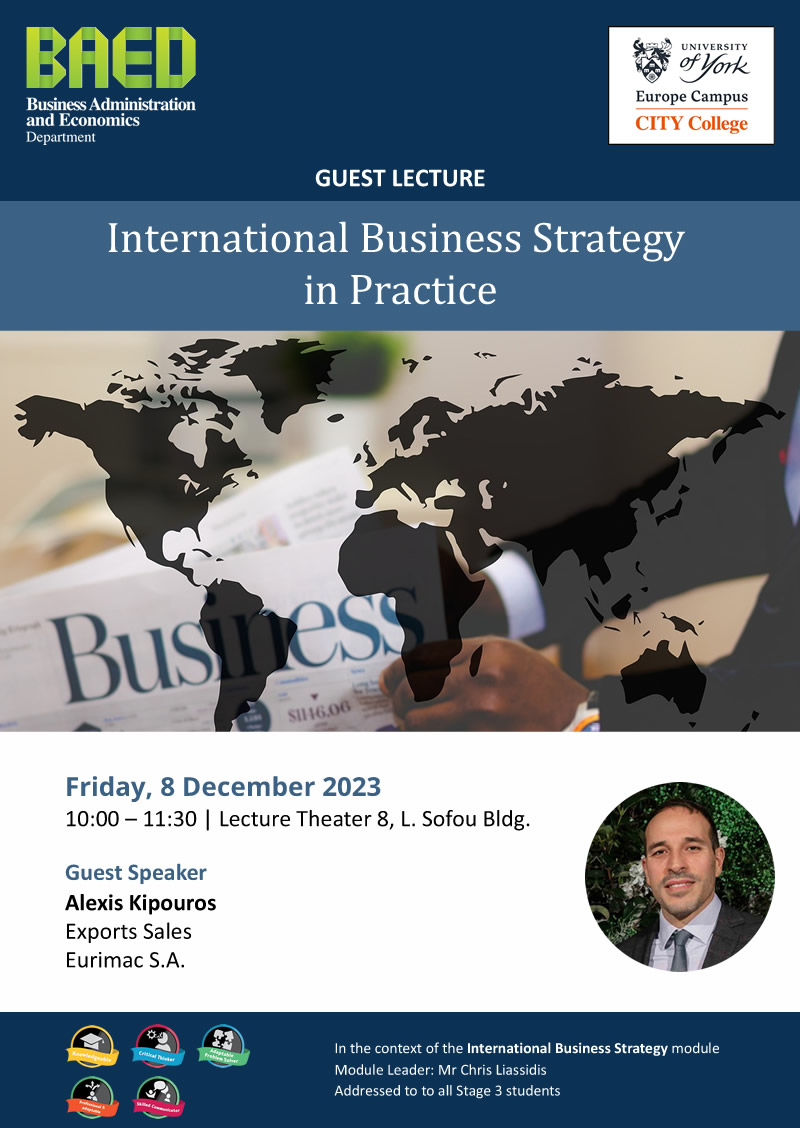 Guest Lecture - International Business Strategy in Practice