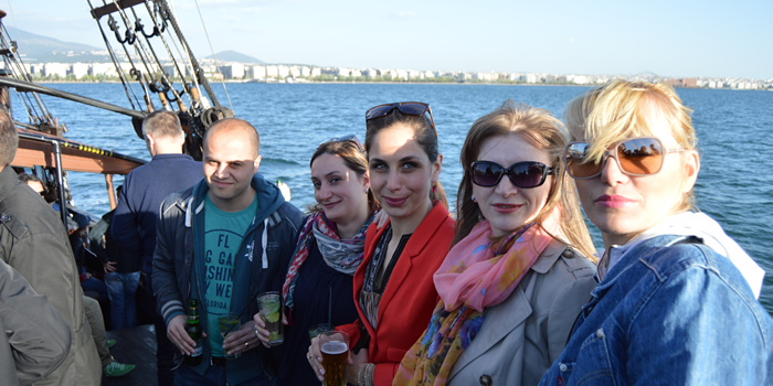 The boat trip in Thermaikos Gulf was a pleasant break for our MBA students