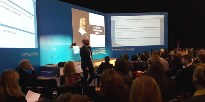 ‘The brain advantage: Teacher Leadership through Neuroscience’ was the topic of Dr Nikolaos Dimitriadis’ presentation at ‘The New Technologies in Education’ conference and fair organised by the British Council in Belgrade