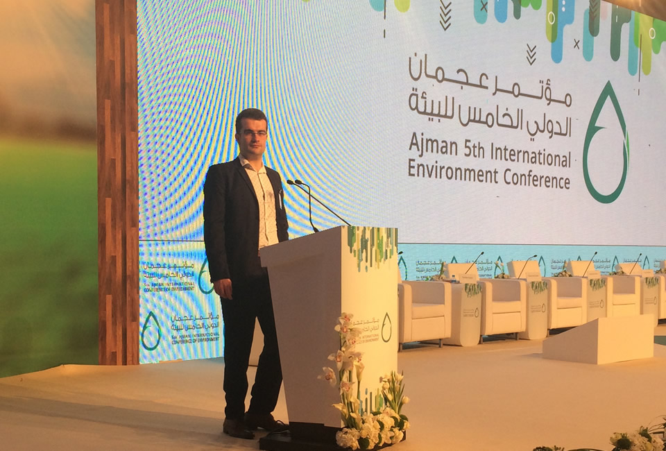 Dr Adrian Solomon at the 5th Ajman International Environment Conference on Climate Change and Sustainability