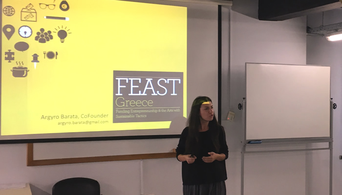 An interesting workshop on crowdfunding was presented by FEAST (Fundraising Entrepreneurship and the Arts with Sustainable Tactics) to business students of the International Faculty, CITY College