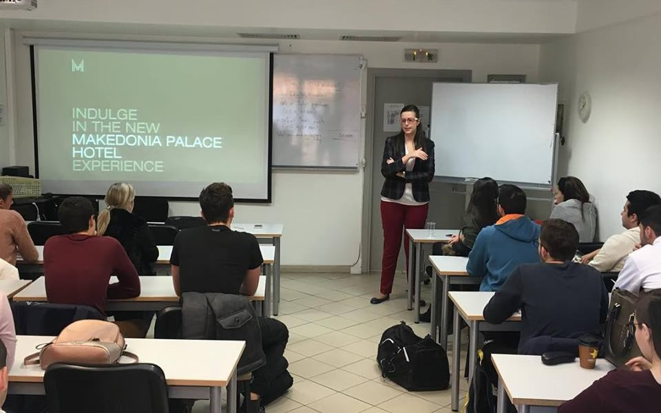 Ms. Eva Saringala was invited guest speaker by the Business Administration and Economics Department to deliver a lecture on ‘Re-making Makedonia Palace Hotel’