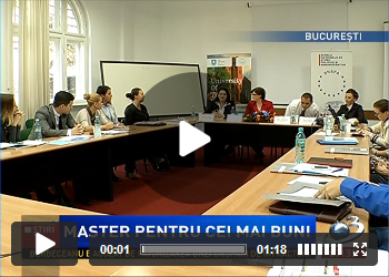 The postgraduate induction day in Bucharest, in Antena 3 channel