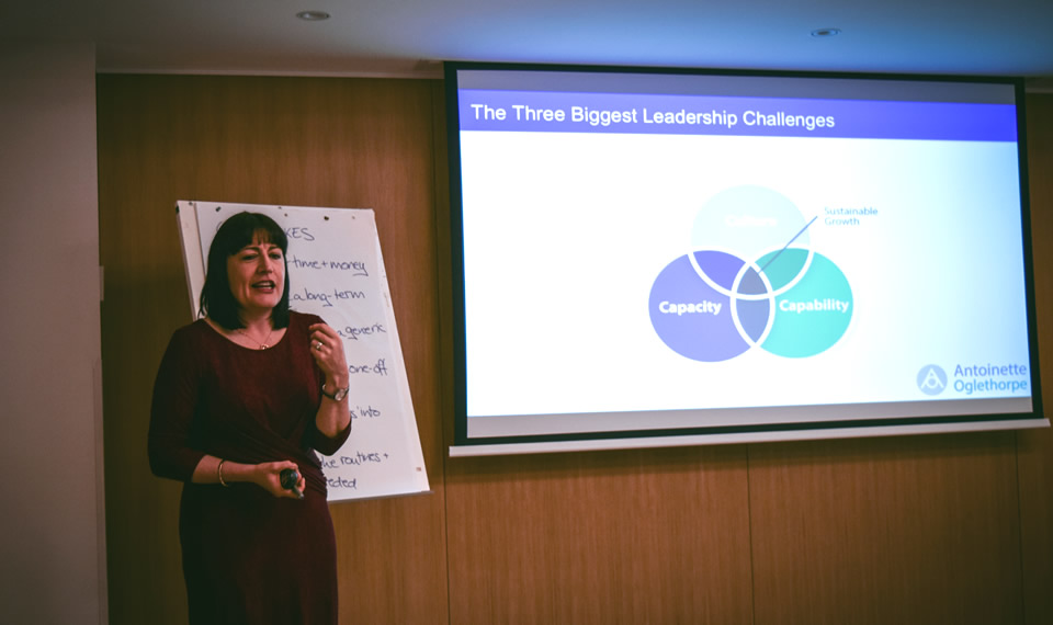 A successful Leadership Seminar in Bucharest by Ms Antoinette Oglethorpe