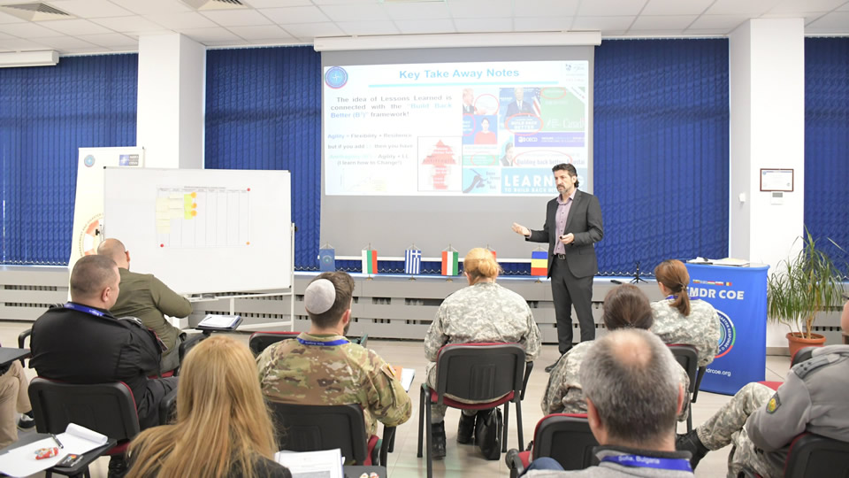 Workshop by Mr Fourtounas at the Center of Excellence of NATO in Sofia