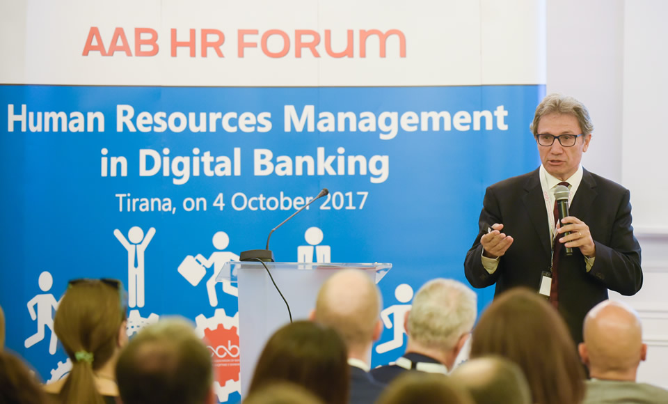 Mr Nikos Lambridis, Head Coach of the International Faculty Executive MBA participates in HR Forum of the Albanian Banking Association