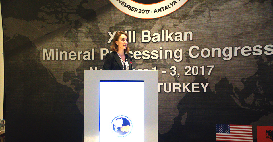 Rina Basholi presents paper at the 17th Balkan Mineral Processing Congress in Turkey