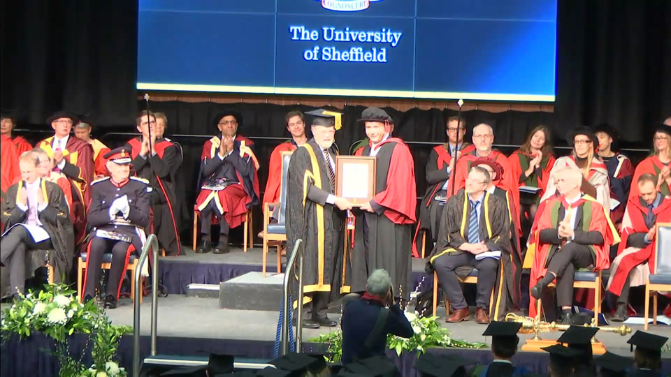 Prof. Petros Kefalas receives Senate Award at the Graduation Ceremony of the University of Sheffield