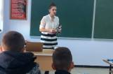 Computer Science student presents Lego robotics workshop at Albanian school