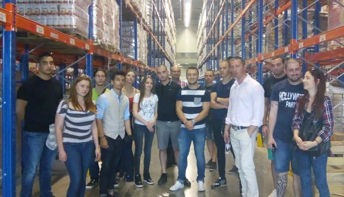 Company visit by our students in Sofia in Billa