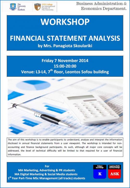 Workshop on Financial Accounting by Ms Skoulariki