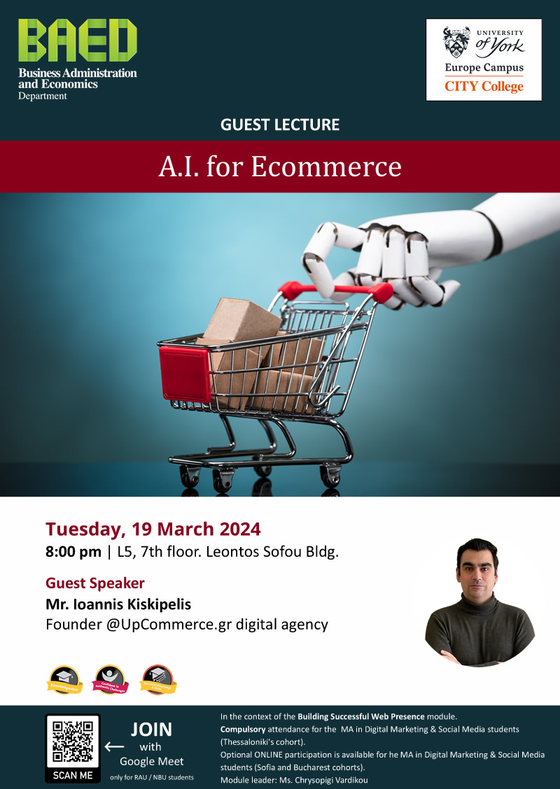 Guest Lecture - A.I. for Ecommerce
