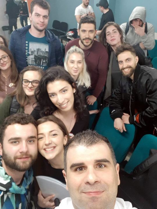 Dr Diamantidis took the opportunity to take a selfie with CITY College students