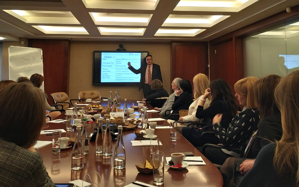 Dr Leslie Szamosi, Director of the University of Sheffield Executive MBA programme, had a meeting with the HR Committee of the European Business Association (EBA) in Kyiv