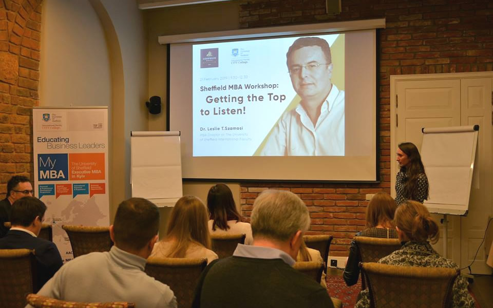 HR Seminar by Dr Leslie Szamosi, Director of the Executive MBA programme of the International Faculty on ‘Getting the Top to Listen’ in Lviv