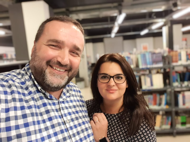 Mr Dragan Nikolic, Southeast Europe Regional Sales Manager, and CITY College librarian Ms Chrysoula Papadopoulou, during the EBSCO visit