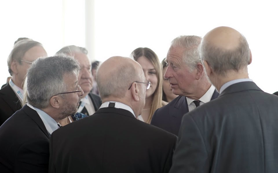 Mr. Ioannis Ververidis, Principal of the International Faculty, meets Prince Charles of Wales at the Higher Education Forum on Transnational Education (TNE)