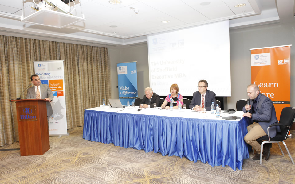 Mr. George Efstathiadis, Director of the Executive MBA programme, opened the event