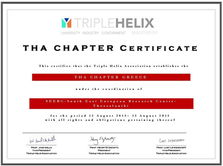 Triple Helix Association Chapter in Greece